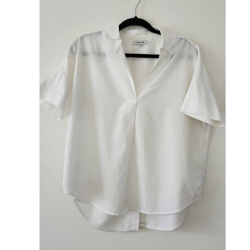 MADEWELL Courier Button-Back Shirt White S - Picture 4 of 9